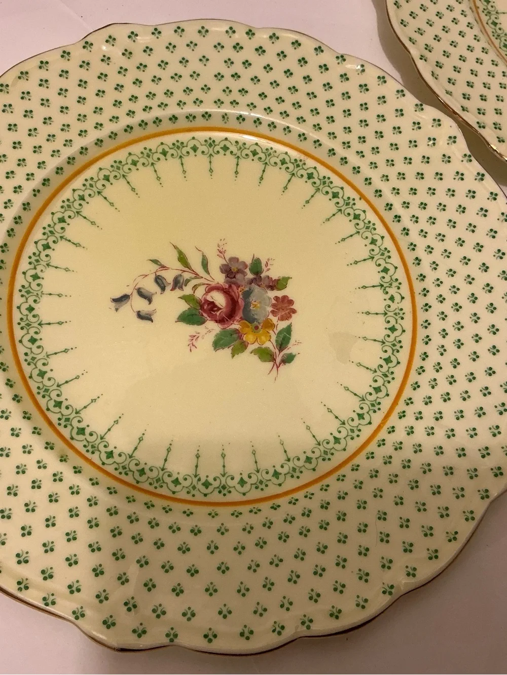 PARAGON England by Appointment Fine Bone China Floral salad plates w/Gold Trim
